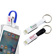 "Winslow" Keychain 3-in-1 Cell Phone Charging Cable with Type C Adapter